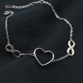 Bratara Argint 925 Inimioara cu infinit